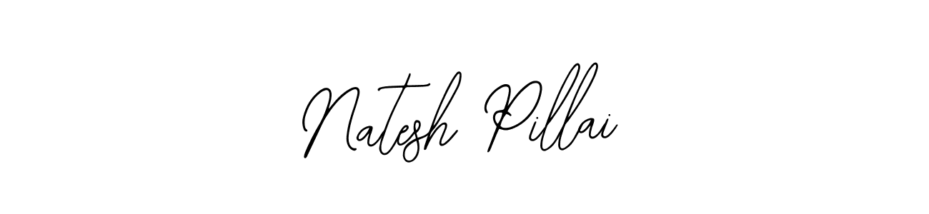 How to make Natesh Pillai name signature. Use Bearetta-2O07w style for creating short signs online. This is the latest handwritten sign. Natesh Pillai signature style 12 images and pictures png