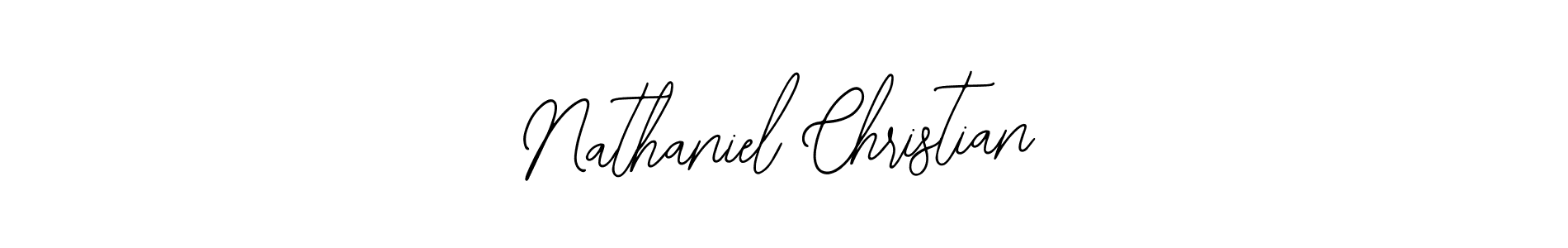 You should practise on your own different ways (Bearetta-2O07w) to write your name (Nathaniel Christian) in signature. don't let someone else do it for you. Nathaniel Christian signature style 12 images and pictures png