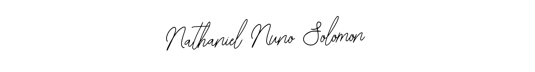 Create a beautiful signature design for name Nathaniel Nuno Solomon. With this signature (Bearetta-2O07w) fonts, you can make a handwritten signature for free. Nathaniel Nuno Solomon signature style 12 images and pictures png