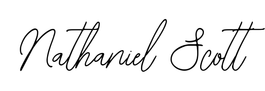 Get inspired by this graceful Bearetta-2O07w signature style for name Nathaniel Scott. Smooth loops and balanced proportions for everyday use. Nathaniel Scott signature style 12 images and pictures png