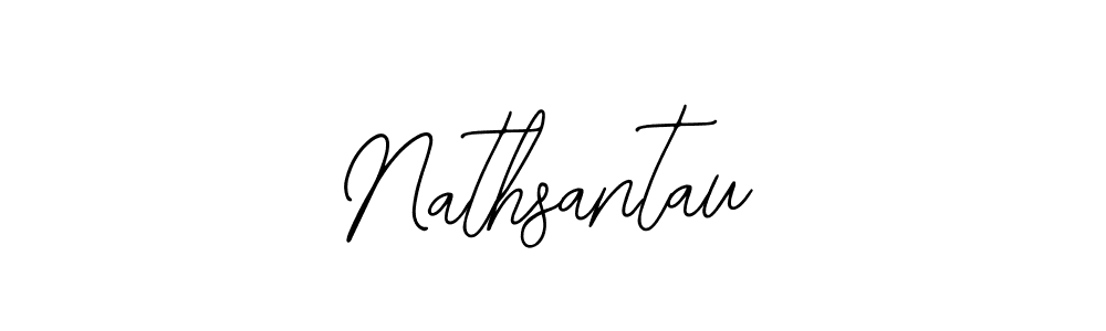 How to make Nathsantau name signature. Use Bearetta-2O07w style for creating short signs online. This is the latest handwritten sign. Nathsantau signature style 12 images and pictures png