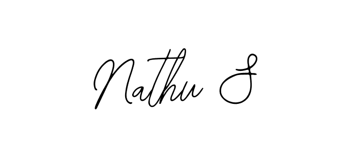 You should practise on your own different ways (Bearetta-2O07w) to write your name (Nathu S) in signature. don't let someone else do it for you. Nathu S signature style 12 images and pictures png