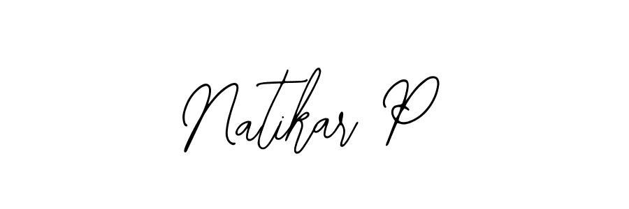 Use a signature maker to create a handwritten signature online. With this signature software, you can design (Bearetta-2O07w) your own signature for name Natikar P. Natikar P signature style 12 images and pictures png