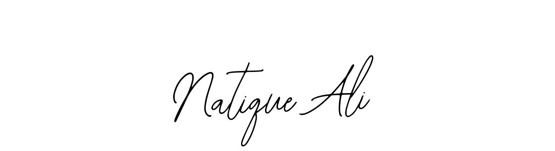 The best way (Bearetta-2O07w) to make a short signature is to pick only two or three words in your name. The name Natique Ali include a total of six letters. For converting this name. Natique Ali signature style 12 images and pictures png