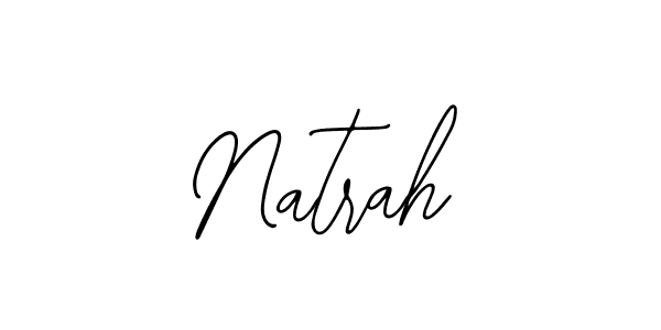 How to make Natrah name signature. Use Bearetta-2O07w style for creating short signs online. This is the latest handwritten sign. Natrah signature style 12 images and pictures png