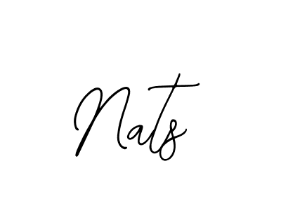 You should practise on your own different ways (Bearetta-2O07w) to write your name (Nats) in signature. don't let someone else do it for you. Nats signature style 12 images and pictures png