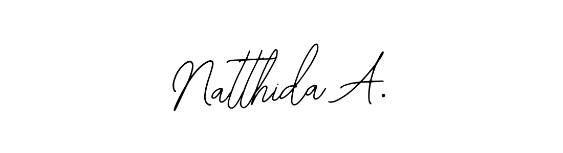 This is the best signature style for the Natthida A. name. Also you like these signature font (Bearetta-2O07w). Mix name signature. Natthida A. signature style 12 images and pictures png