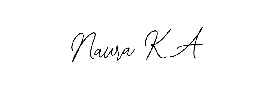 Design your own signature with our free online signature maker. With this signature software, you can create a handwritten (Bearetta-2O07w) signature for name Naura K A. Naura K A signature style 12 images and pictures png