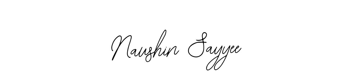 Use a signature maker to create a handwritten signature online. With this signature software, you can design (Bearetta-2O07w) your own signature for name Naushin Sayyee. Naushin Sayyee signature style 12 images and pictures png