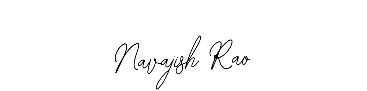 Use a signature maker to create a handwritten signature online. With this signature software, you can design (Bearetta-2O07w) your own signature for name Navajish Rao. Navajish Rao signature style 12 images and pictures png