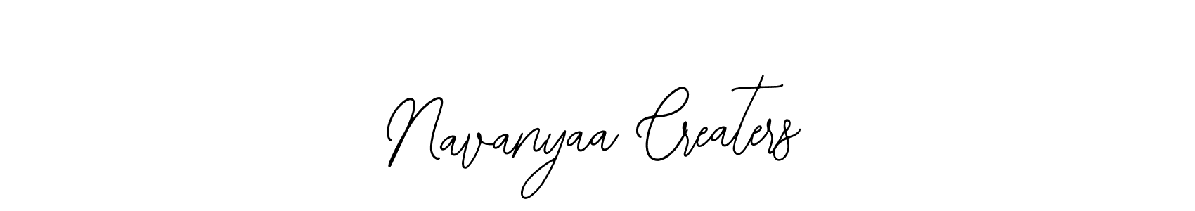 How to make Navanyaa Creaters name signature. Use Bearetta-2O07w style for creating short signs online. This is the latest handwritten sign. Navanyaa Creaters signature style 12 images and pictures png