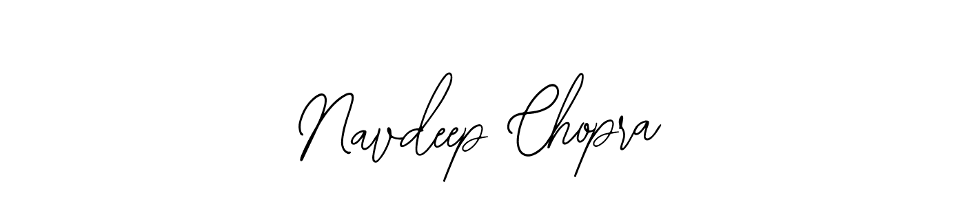 You should practise on your own different ways (Bearetta-2O07w) to write your name (Navdeep Chopra) in signature. don't let someone else do it for you. Navdeep Chopra signature style 12 images and pictures png