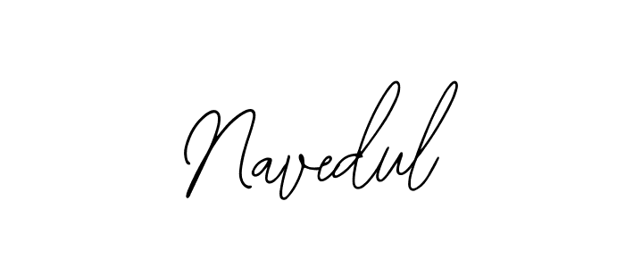 How to make Navedul name signature. Use Bearetta-2O07w style for creating short signs online. This is the latest handwritten sign. Navedul signature style 12 images and pictures png