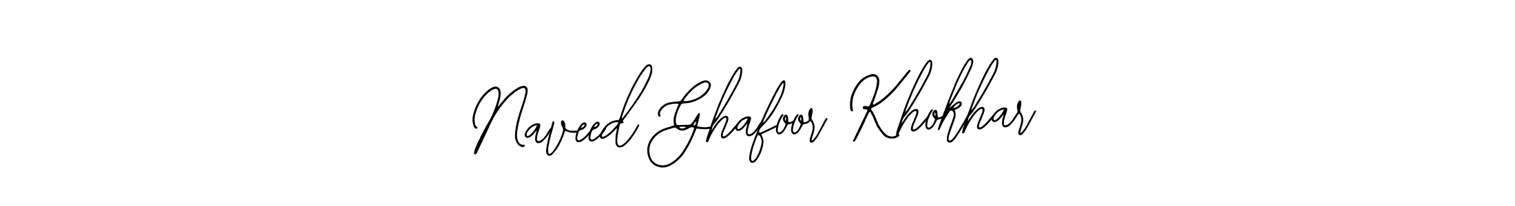 Make a short Naveed Ghafoor Khokhar signature style. Manage your documents anywhere anytime using Bearetta-2O07w. Create and add eSignatures, submit forms, share and send files easily. Naveed Ghafoor Khokhar signature style 12 images and pictures png