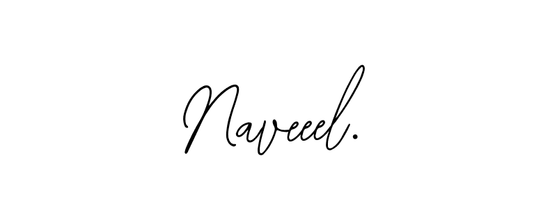 How to make Naveeel. name signature. Use Bearetta-2O07w style for creating short signs online. This is the latest handwritten sign. Naveeel. signature style 12 images and pictures png