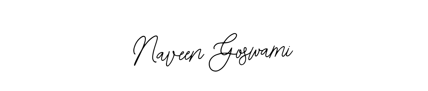 You should practise on your own different ways (Bearetta-2O07w) to write your name (Naveen Goswami) in signature. don't let someone else do it for you. Naveen Goswami signature style 12 images and pictures png