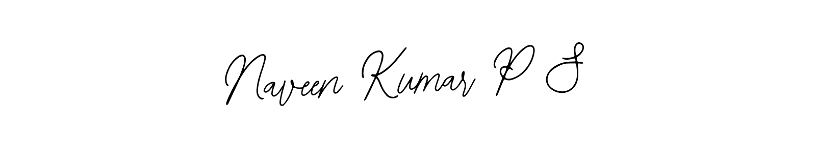 Use a signature maker to create a handwritten signature online. With this signature software, you can design (Bearetta-2O07w) your own signature for name Naveen Kumar P S. Naveen Kumar P S signature style 12 images and pictures png