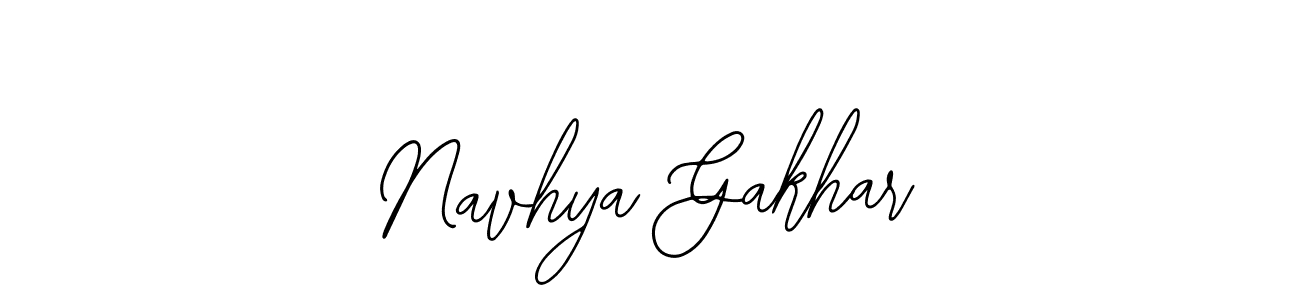 Also You can easily find your signature by using the search form. We will create Navhya Gakhar name handwritten signature images for you free of cost using Bearetta-2O07w sign style. Navhya Gakhar signature style 12 images and pictures png