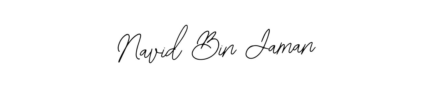 Use a signature maker to create a handwritten signature online. With this signature software, you can design (Bearetta-2O07w) your own signature for name Navid Bin Jaman. Navid Bin Jaman signature style 12 images and pictures png