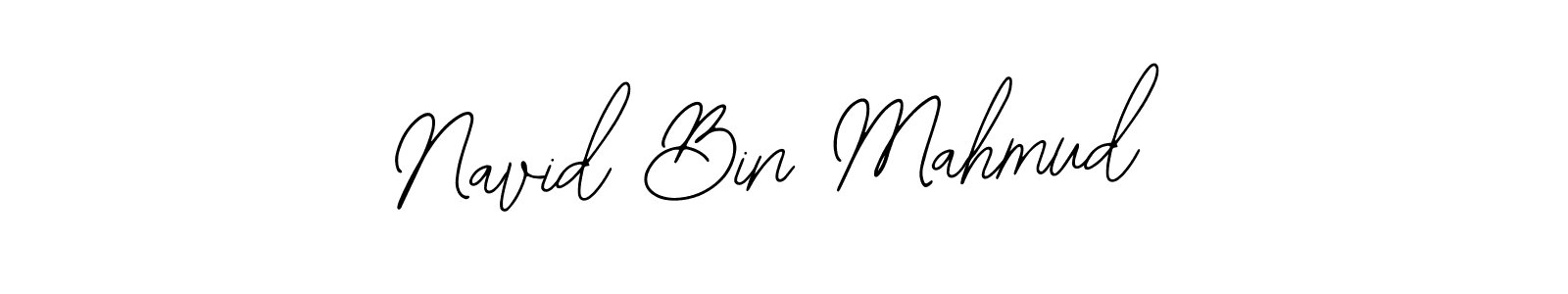 Use a signature maker to create a handwritten signature online. With this signature software, you can design (Bearetta-2O07w) your own signature for name Navid Bin Mahmud. Navid Bin Mahmud signature style 12 images and pictures png