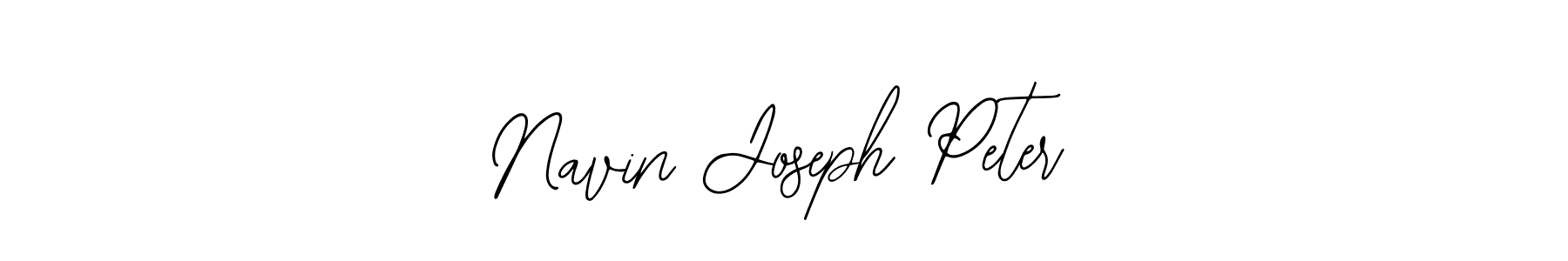 How to make Navin Joseph Peter name signature. Use Bearetta-2O07w style for creating short signs online. This is the latest handwritten sign. Navin Joseph Peter signature style 12 images and pictures png