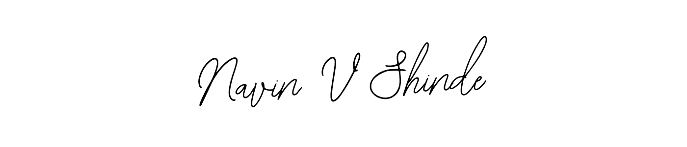 Make a beautiful signature design for name Navin V Shinde. With this signature (Bearetta-2O07w) style, you can create a handwritten signature for free. Navin V Shinde signature style 12 images and pictures png