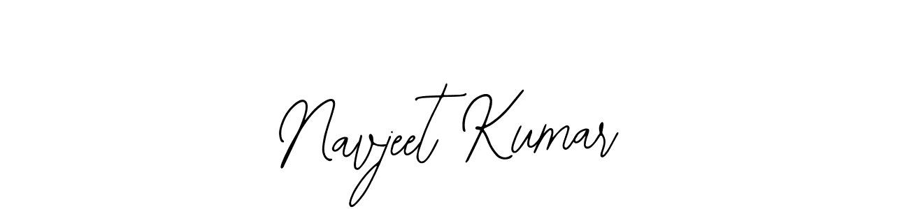 How to make Navjeet Kumar name signature. Use Bearetta-2O07w style for creating short signs online. This is the latest handwritten sign. Navjeet Kumar signature style 12 images and pictures png