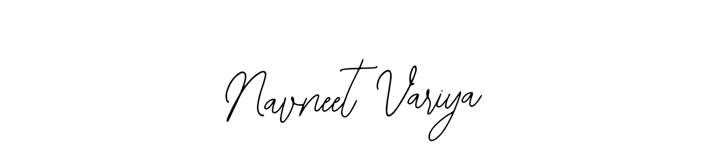 Use a signature maker to create a handwritten signature online. With this signature software, you can design (Bearetta-2O07w) your own signature for name Navneet Variya. Navneet Variya signature style 12 images and pictures png