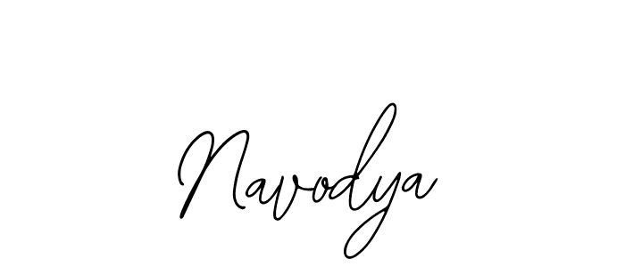 How to make Navodya name signature. Use Bearetta-2O07w style for creating short signs online. This is the latest handwritten sign. Navodya signature style 12 images and pictures png