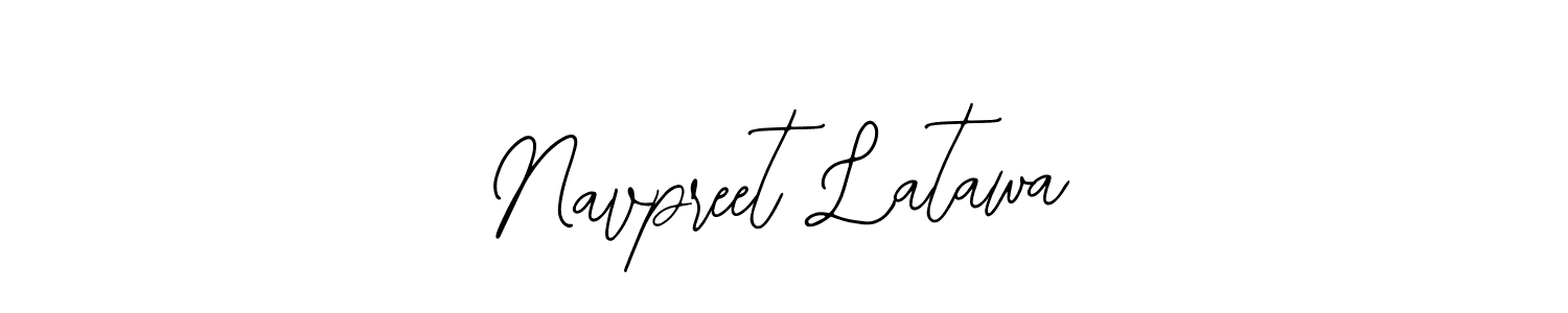 How to make Navpreet Latawa name signature. Use Bearetta-2O07w style for creating short signs online. This is the latest handwritten sign. Navpreet Latawa signature style 12 images and pictures png
