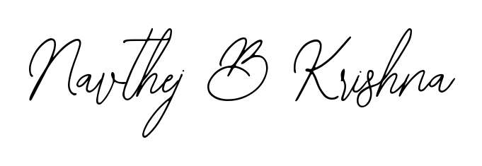 Download transparent PNG signature for name Navthej B Krishna styled with Bearetta-2O07w font. Ready to paste directly into PDF and Word agreements. Navthej B Krishna signature style 12 images and pictures png