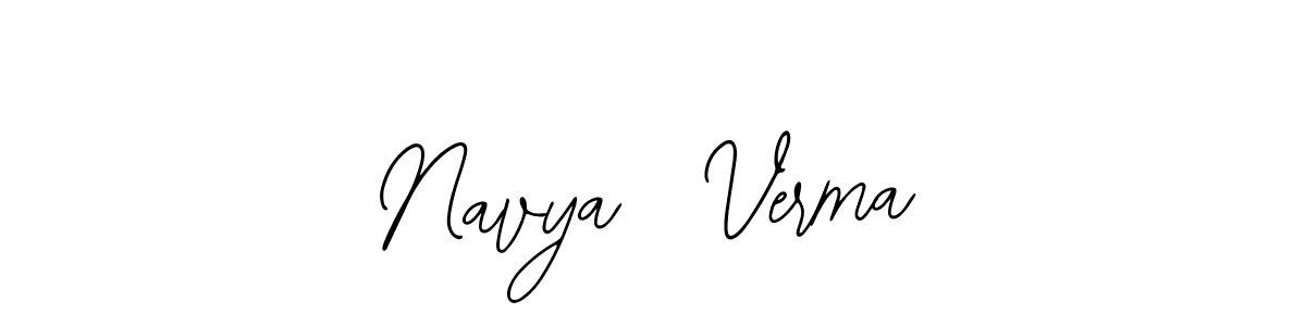 if you are searching for the best signature style for your name Navya  Verma. so please give up your signature search. here we have designed multiple signature styles  using Bearetta-2O07w. Navya  Verma signature style 12 images and pictures png