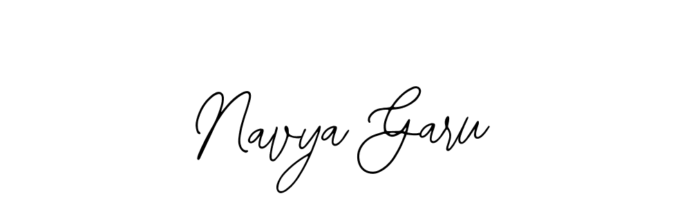 You should practise on your own different ways (Bearetta-2O07w) to write your name (Navya Garu) in signature. don't let someone else do it for you. Navya Garu signature style 12 images and pictures png