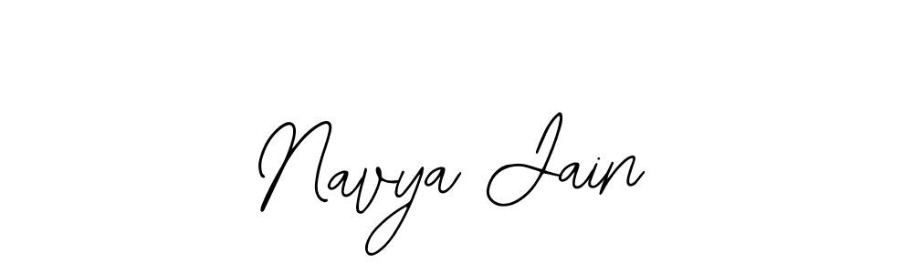 You should practise on your own different ways (Bearetta-2O07w) to write your name (Navya Jain) in signature. don't let someone else do it for you. Navya Jain signature style 12 images and pictures png