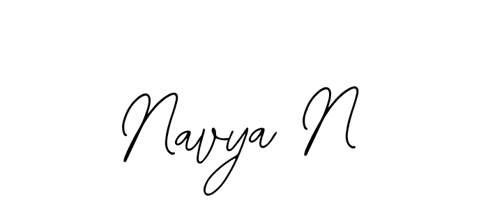 Also You can easily find your signature by using the search form. We will create Navya N name handwritten signature images for you free of cost using Bearetta-2O07w sign style. Navya N signature style 12 images and pictures png