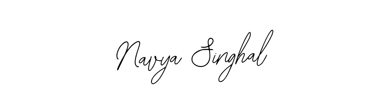 Use a signature maker to create a handwritten signature online. With this signature software, you can design (Bearetta-2O07w) your own signature for name Navya Singhal. Navya Singhal signature style 12 images and pictures png