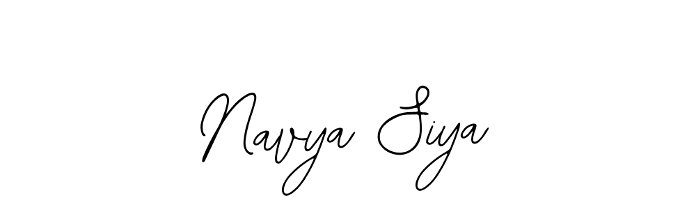 How to make Navya Siya name signature. Use Bearetta-2O07w style for creating short signs online. This is the latest handwritten sign. Navya Siya signature style 12 images and pictures png