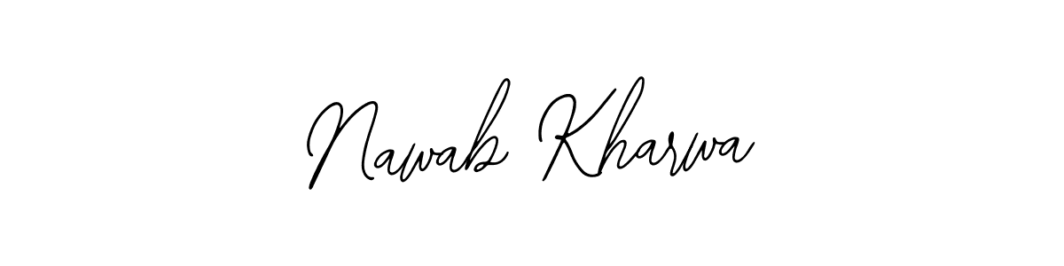 Bearetta-2O07w is a professional signature style that is perfect for those who want to add a touch of class to their signature. It is also a great choice for those who want to make their signature more unique. Get Nawab Kharwa name to fancy signature for free. Nawab Kharwa signature style 12 images and pictures png