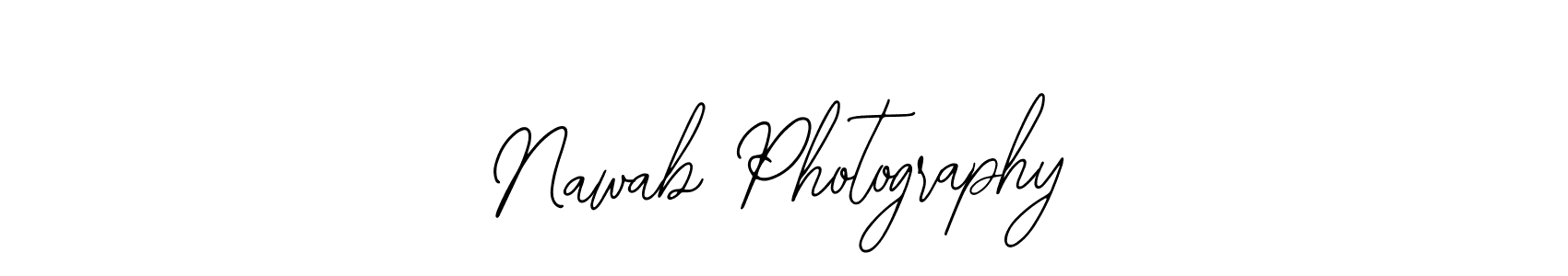 How to make Nawab Photography name signature. Use Bearetta-2O07w style for creating short signs online. This is the latest handwritten sign. Nawab Photography signature style 12 images and pictures png