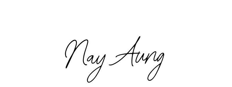 Use a signature maker to create a handwritten signature online. With this signature software, you can design (Bearetta-2O07w) your own signature for name Nay Aung. Nay Aung signature style 12 images and pictures png