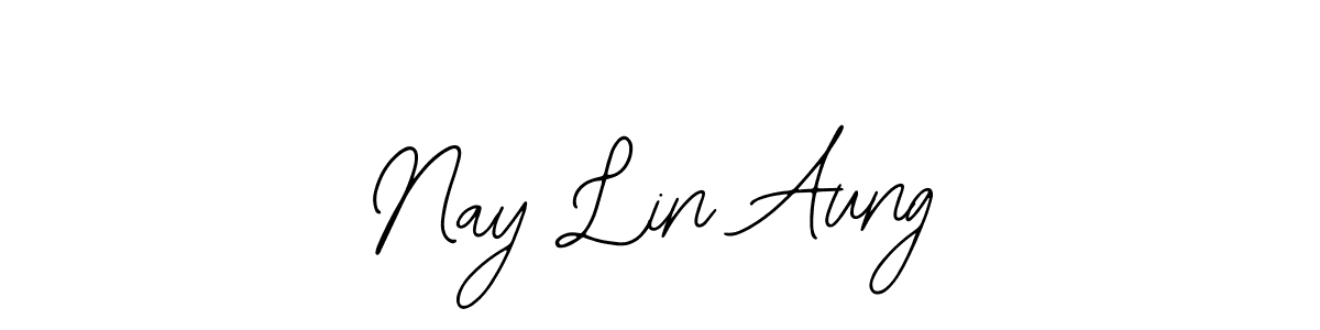 This is the best signature style for the Nay Lin Aung name. Also you like these signature font (Bearetta-2O07w). Mix name signature. Nay Lin Aung signature style 12 images and pictures png