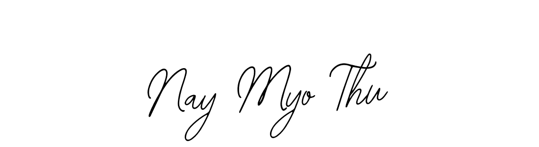 Design your own signature with our free online signature maker. With this signature software, you can create a handwritten (Bearetta-2O07w) signature for name Nay Myo Thu. Nay Myo Thu signature style 12 images and pictures png