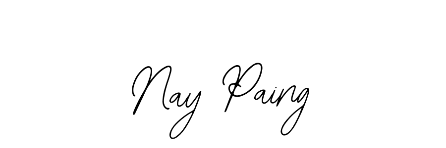 Design your own signature with our free online signature maker. With this signature software, you can create a handwritten (Bearetta-2O07w) signature for name Nay Paing. Nay Paing signature style 12 images and pictures png