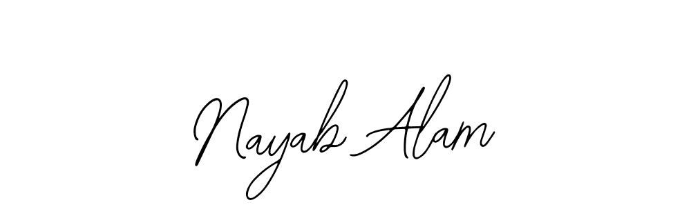 This is the best signature style for the Nayab Alam name. Also you like these signature font (Bearetta-2O07w). Mix name signature. Nayab Alam signature style 12 images and pictures png