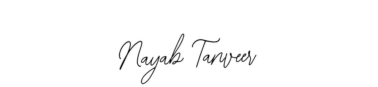 How to make Nayab Tanveer name signature. Use Bearetta-2O07w style for creating short signs online. This is the latest handwritten sign. Nayab Tanveer signature style 12 images and pictures png