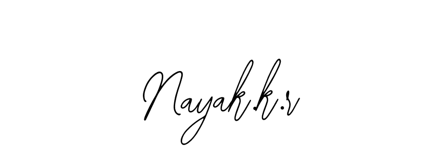 Use a signature maker to create a handwritten signature online. With this signature software, you can design (Bearetta-2O07w) your own signature for name Nayak.k.r. Nayak.k.r signature style 12 images and pictures png