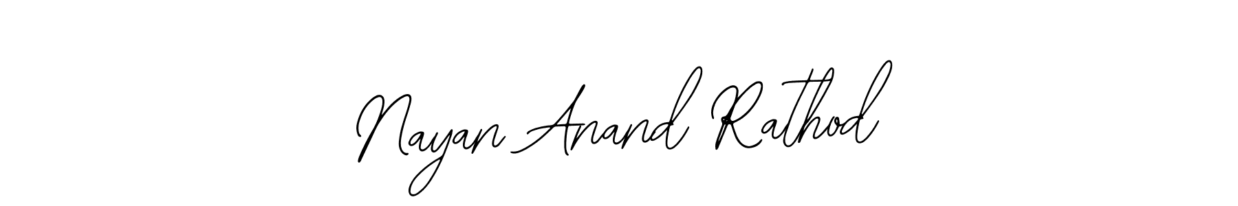The best way (Bearetta-2O07w) to make a short signature is to pick only two or three words in your name. The name Nayan Anand Rathod include a total of six letters. For converting this name. Nayan Anand Rathod signature style 12 images and pictures png