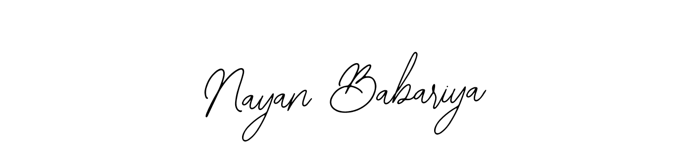 It looks lik you need a new signature style for name Nayan Babariya. Design unique handwritten (Bearetta-2O07w) signature with our free signature maker in just a few clicks. Nayan Babariya signature style 12 images and pictures png