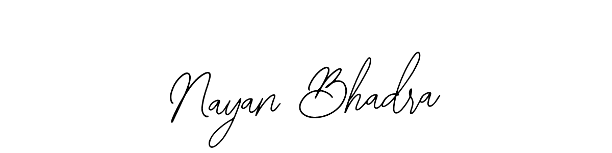 if you are searching for the best signature style for your name Nayan Bhadra. so please give up your signature search. here we have designed multiple signature styles  using Bearetta-2O07w. Nayan Bhadra signature style 12 images and pictures png