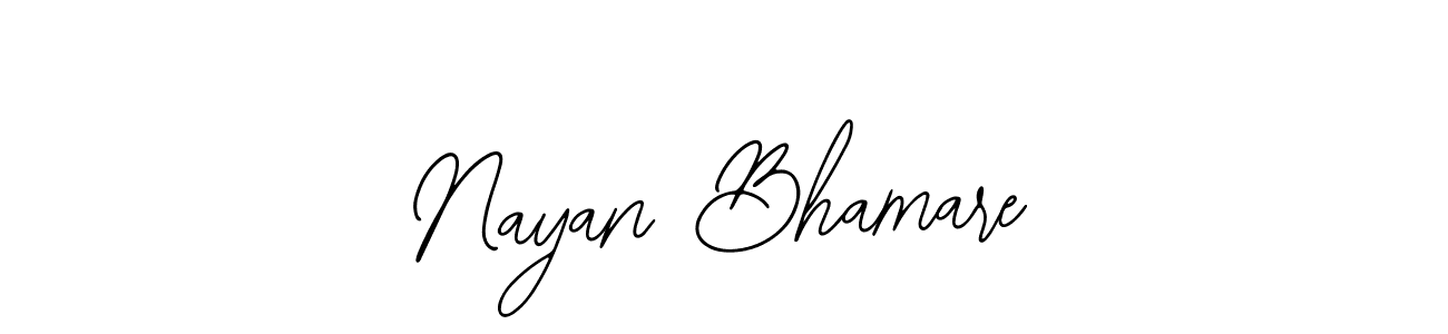 The best way (Bearetta-2O07w) to make a short signature is to pick only two or three words in your name. The name Nayan Bhamare include a total of six letters. For converting this name. Nayan Bhamare signature style 12 images and pictures png